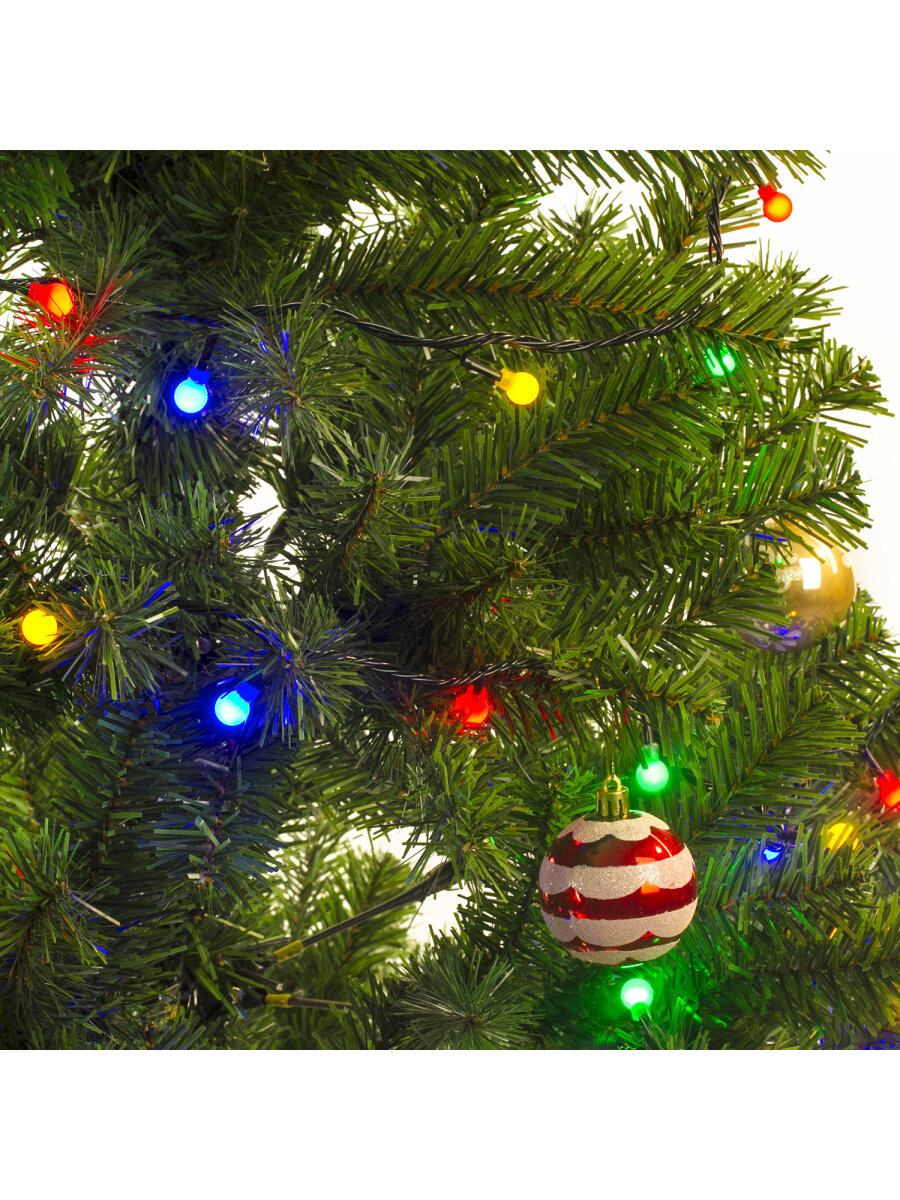 Электрогирлянда Золотая сказка светодиодная Шарики 100 ламп 10м многоцветная контроллер - фото 13