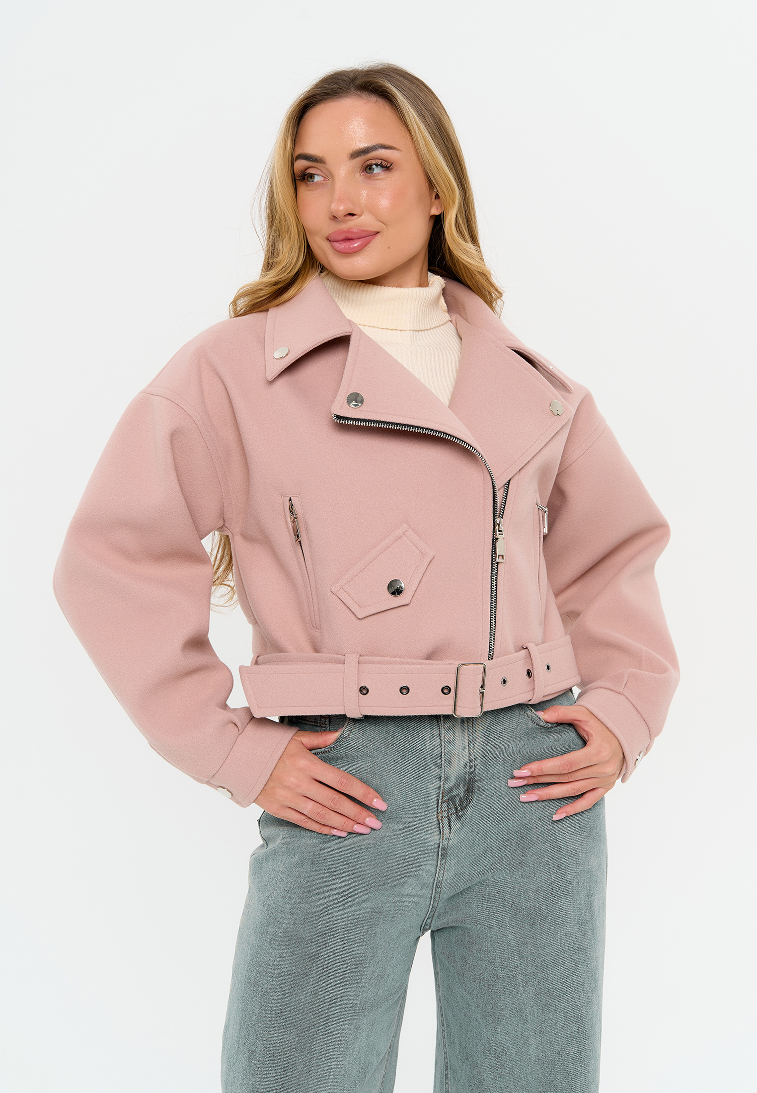 Куртка Stylish AMADEO AJ-8501-розовый - фото 6