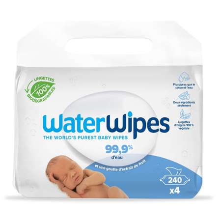 Влажные салфетки WaterWipes 4 упак. 60 шт.