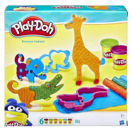 Пластилин Play-Doh Веселое сафари 6 цв.