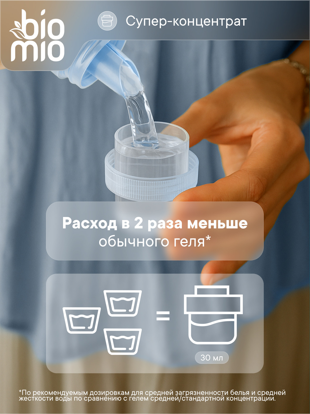 Гель для стирки BioMio 2в1 Пятновыводитель 0.9 л - фото 6