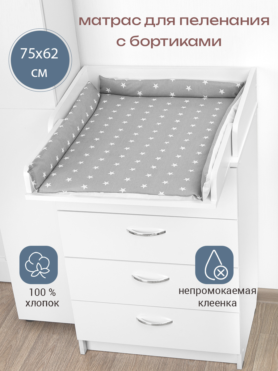 Матрас для пеленания БОНЯМ с бортиками - фото 1