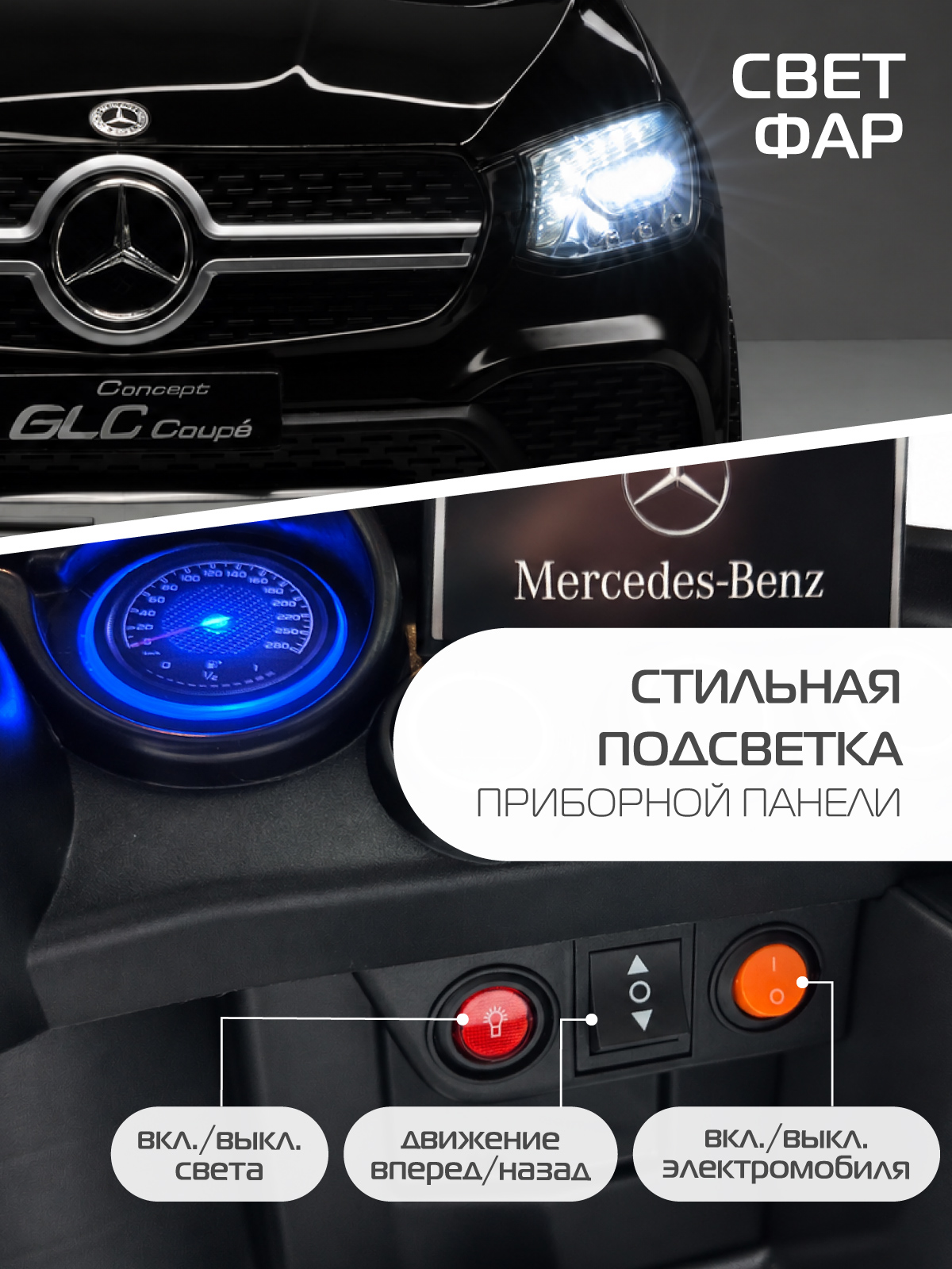 Электромобиль CITYRIDE Mercedes Benz GLC Coupe С пультом ДУ - фото 5