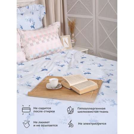 Комплект постельного белья Mona Liza евро Premium Provence 2023 сатин blue