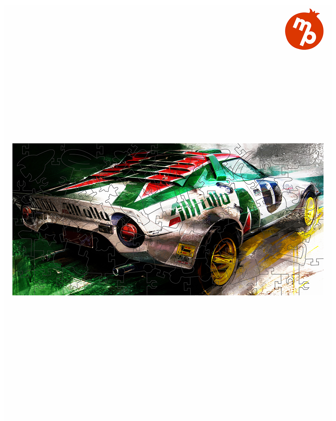 Пазл 1TOY Гоночный автомобиль белый деревянный - фото 10