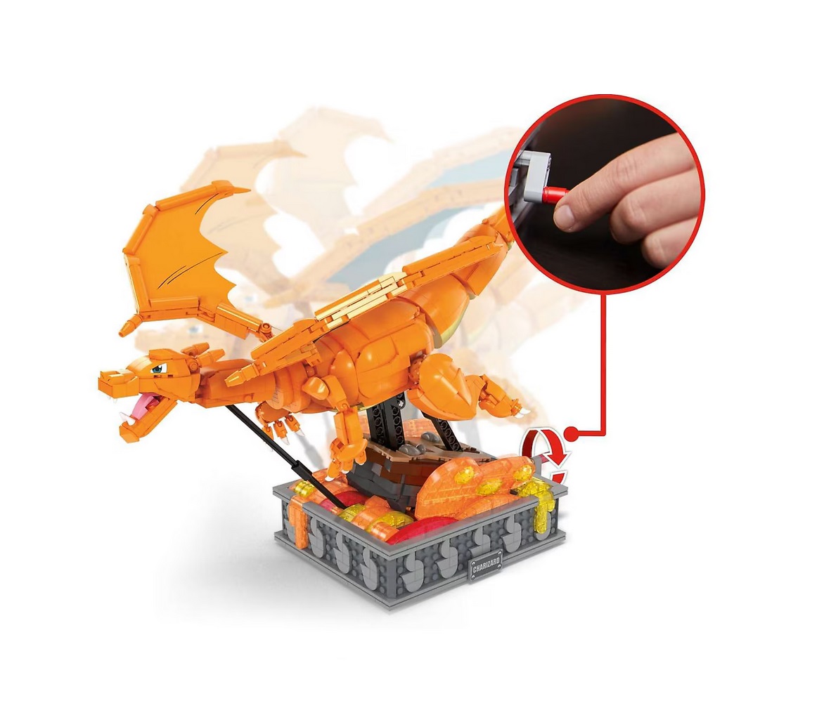 Конструктор Mega Construx Pokémon Motion Glurak 1664 дет. - фото 2
