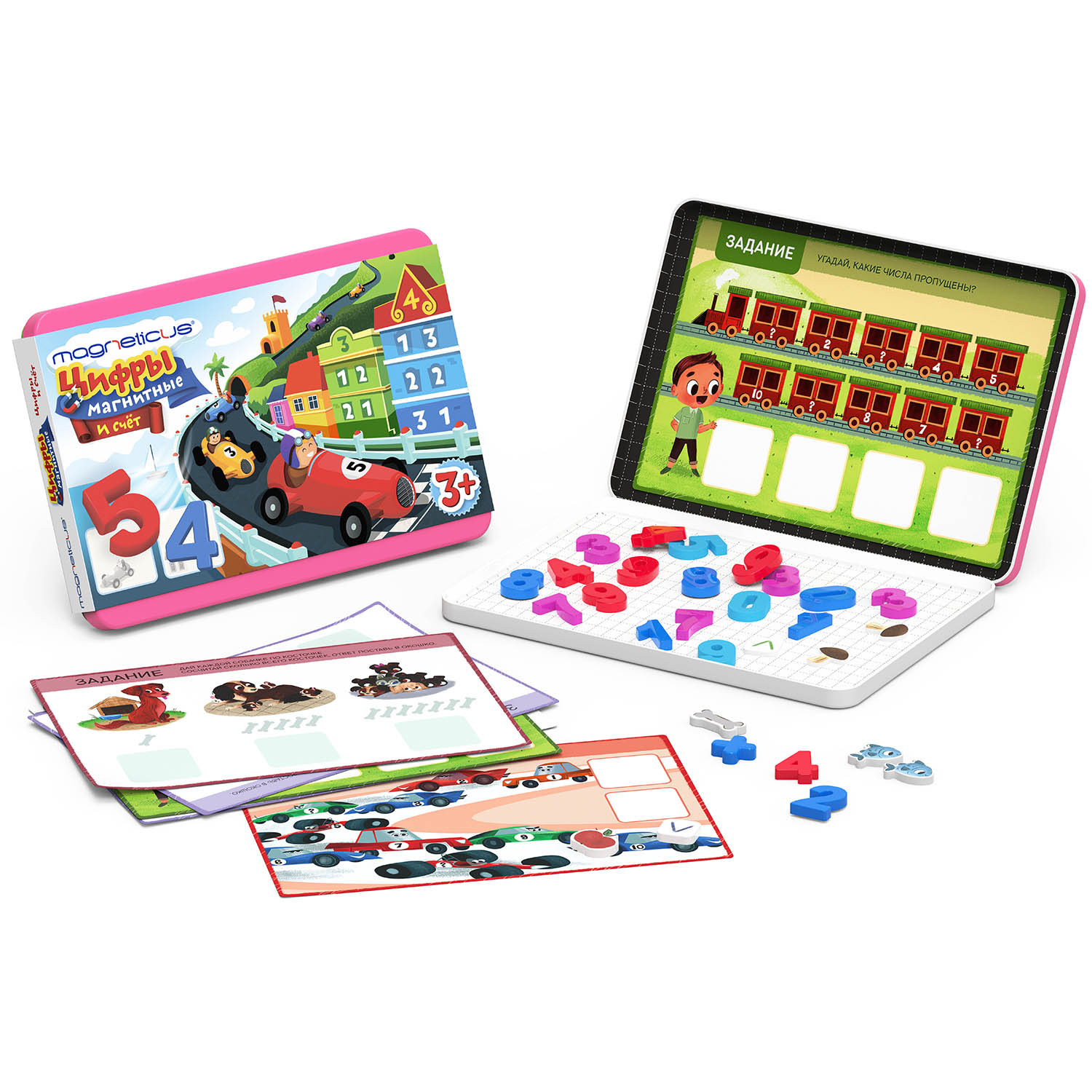 Игра настольная MAGNETICUS Цифры и счет с заданиями магнитная MA-086 - фото 4