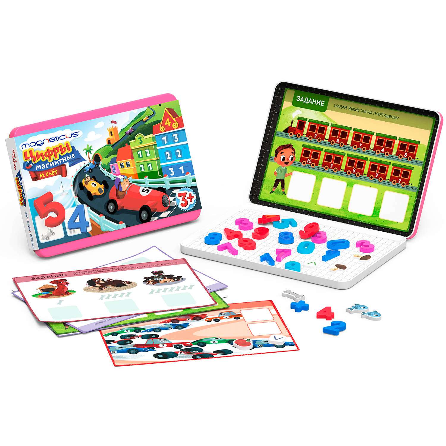 Игра настольная MAGNETICUS Цифры и счет с заданиями магнитная MA-086 - фото 4