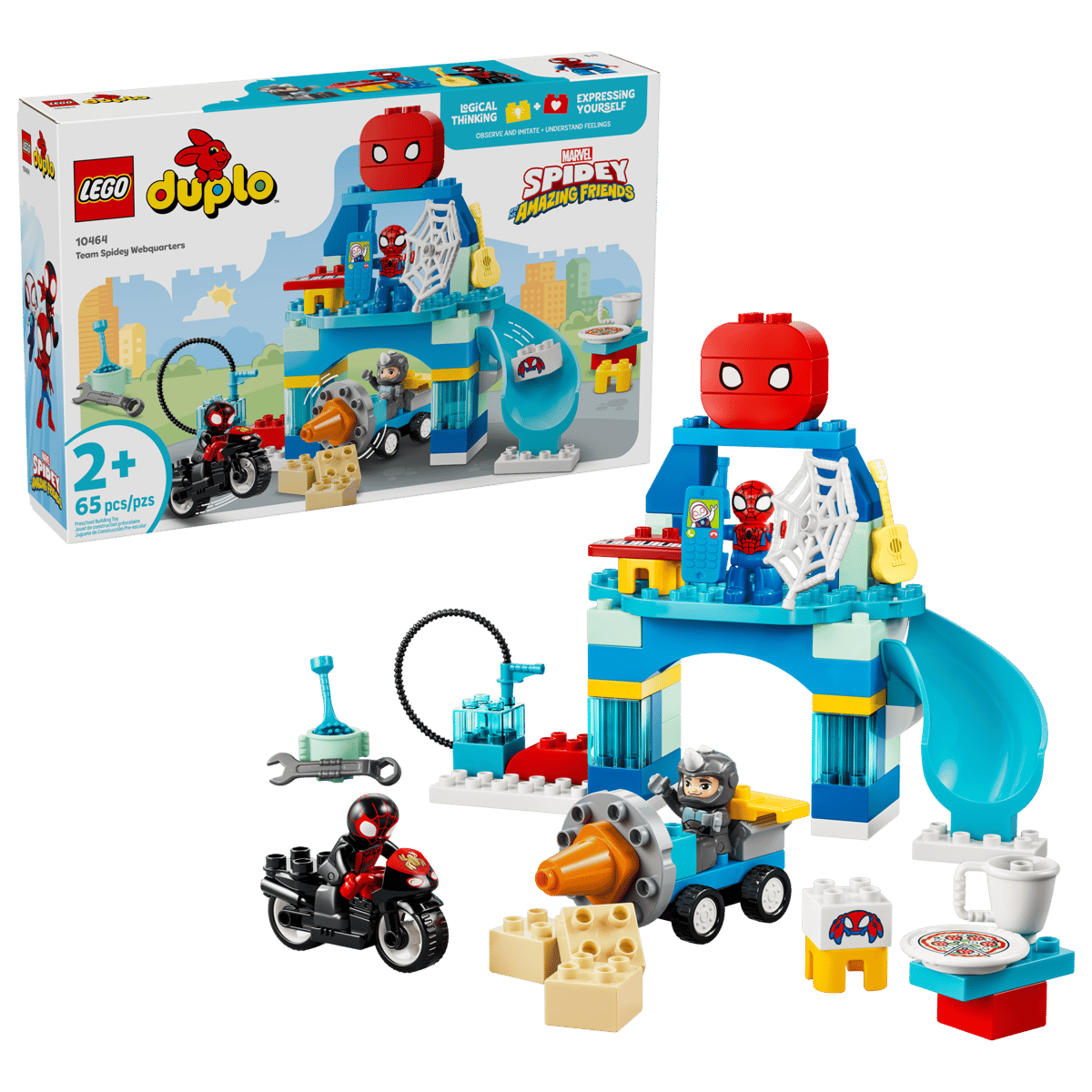 Конструктор LEGO DUPLO Паутинный штаб команды Спайди 65 дет. - фото 1