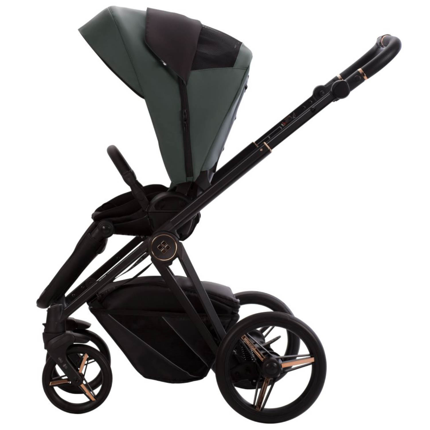 Коляска 2в1 Bebetto Monti Pro 02 Stella т.зеленый зеленый - фото 10