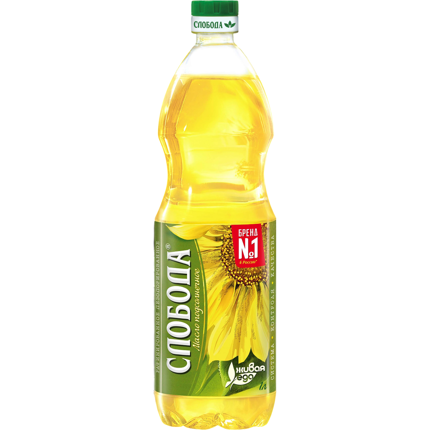 Масло подсолнечное Слобода рафинированное 1л - фото 1