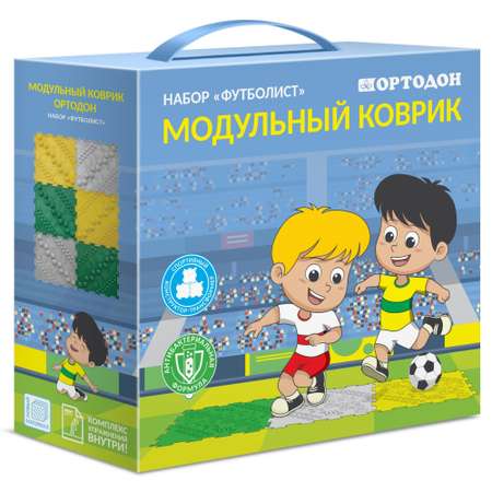 Массажный детский коврик пазл Ортодон развивающий игровой набор Футболист