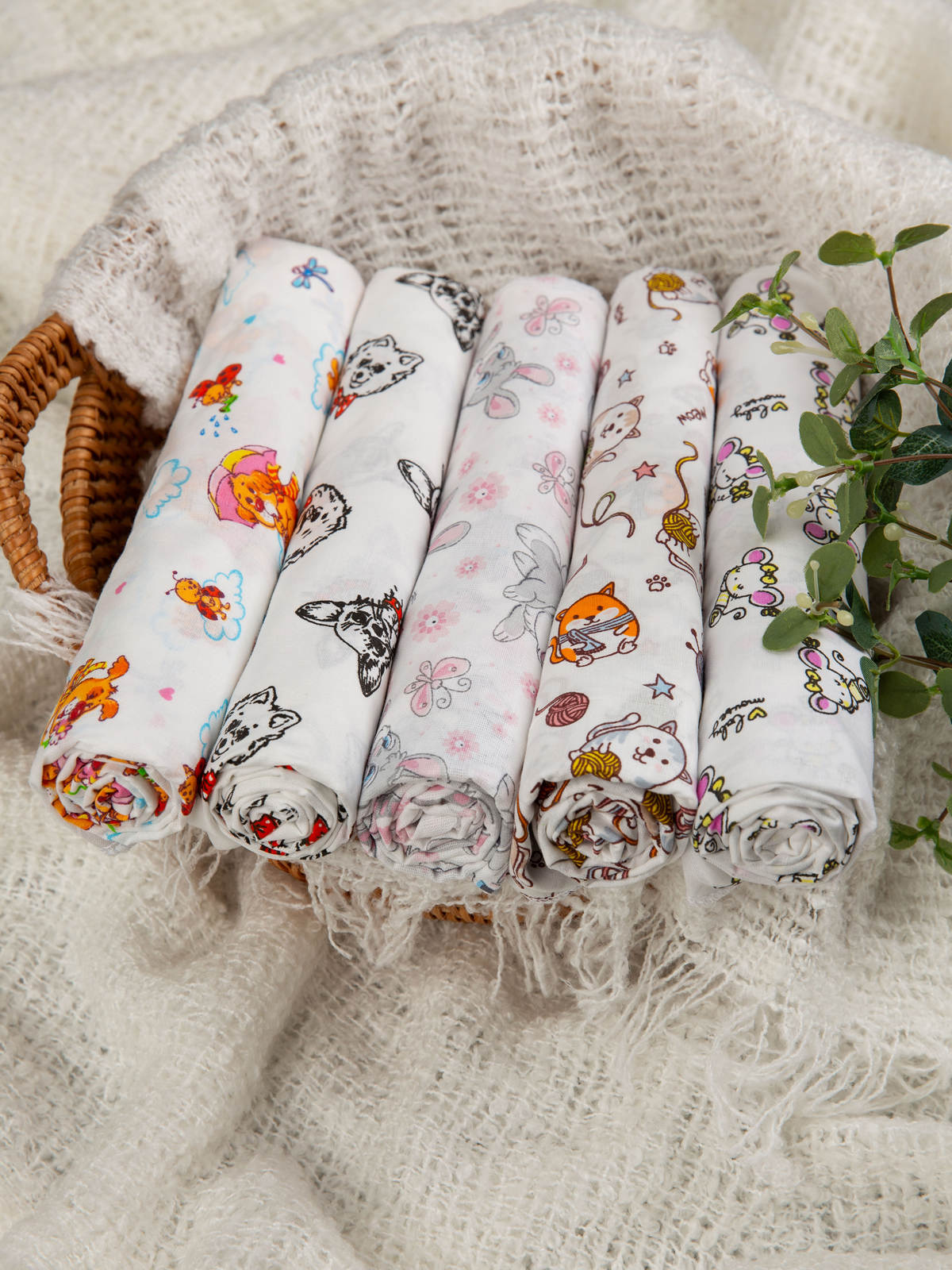 Пелёнка Чудо-Чадо Ассорти ситец 90х120 см 5 шт. - фото 8