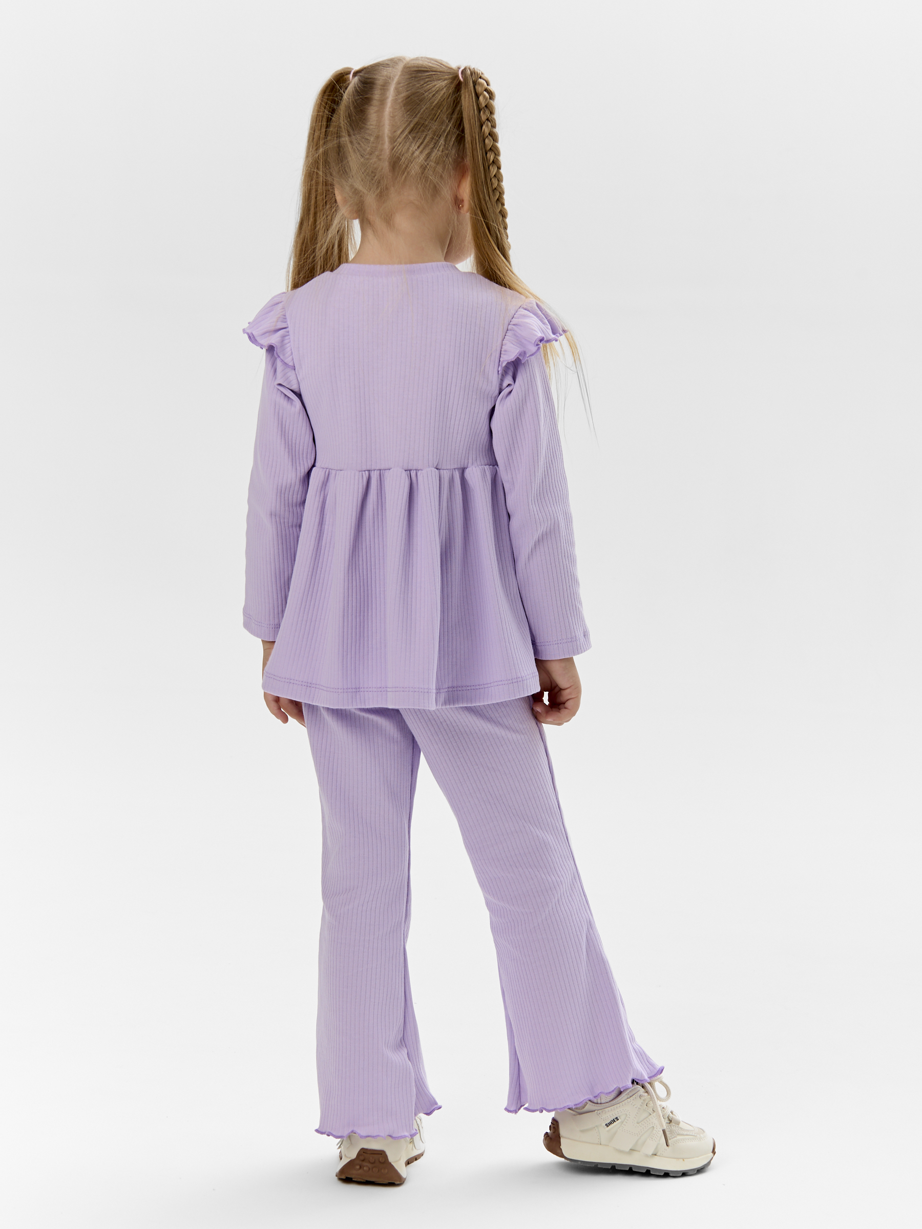 Лонгслив и брюки LEVAKIDS костюм_ласточка_сирень - фото 7