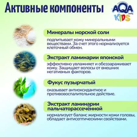 Шампунь AQA baby Kids для мальчиков 250 мл