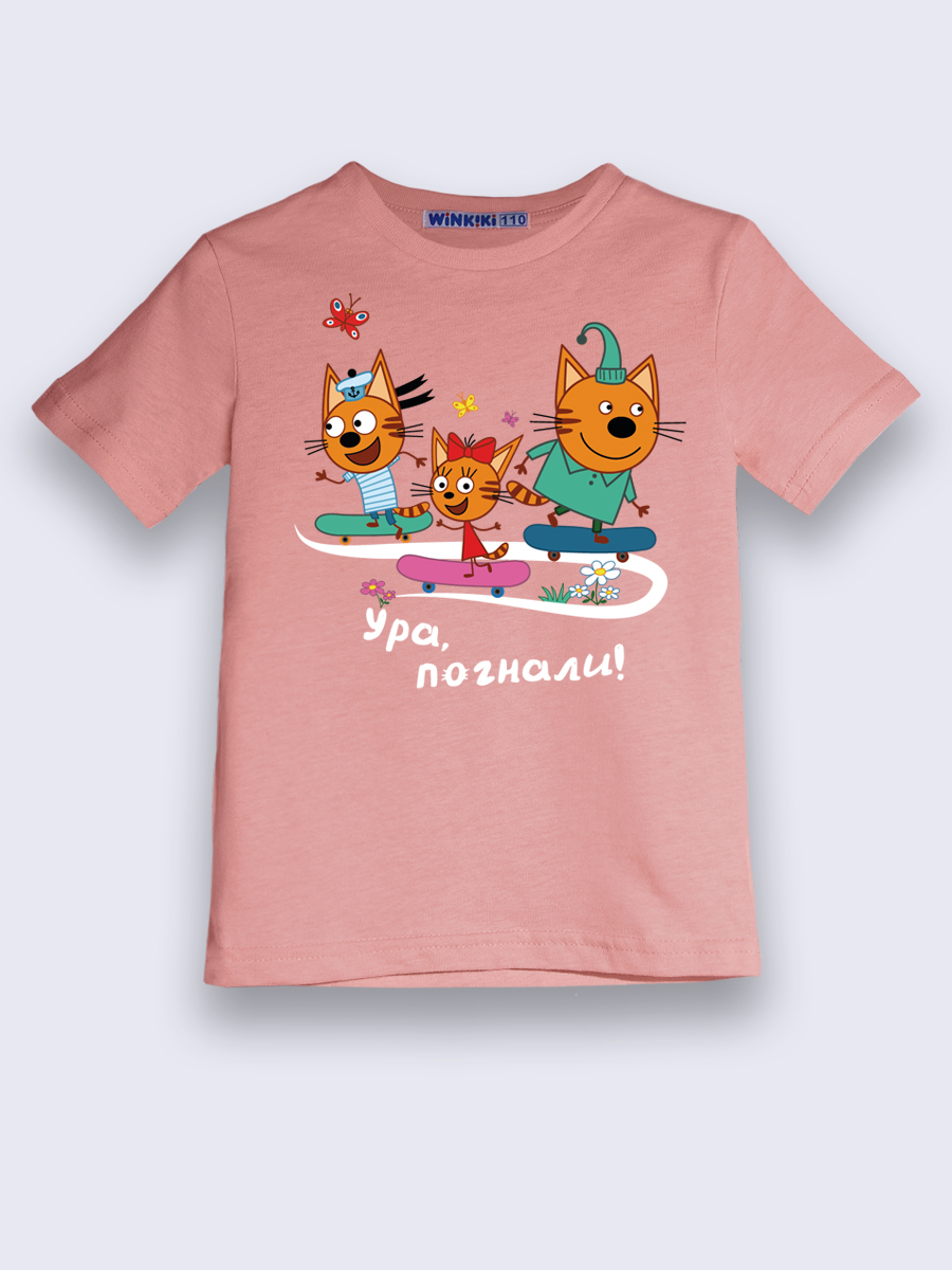 Футболка Три кота TK25252411/лососевый - фото 1