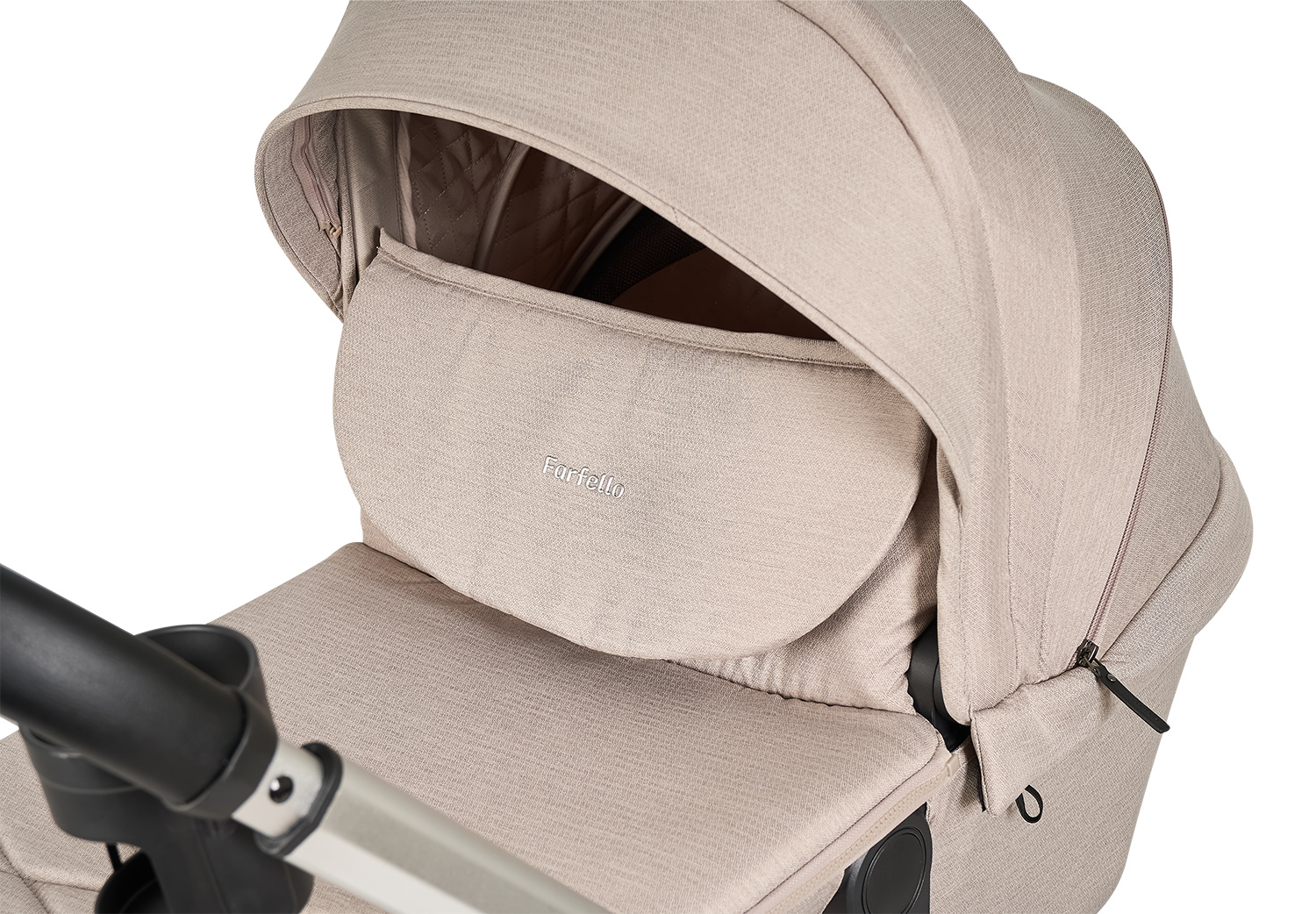 Коляска 3в1 Farfello Baby shell бежевый - фото 16