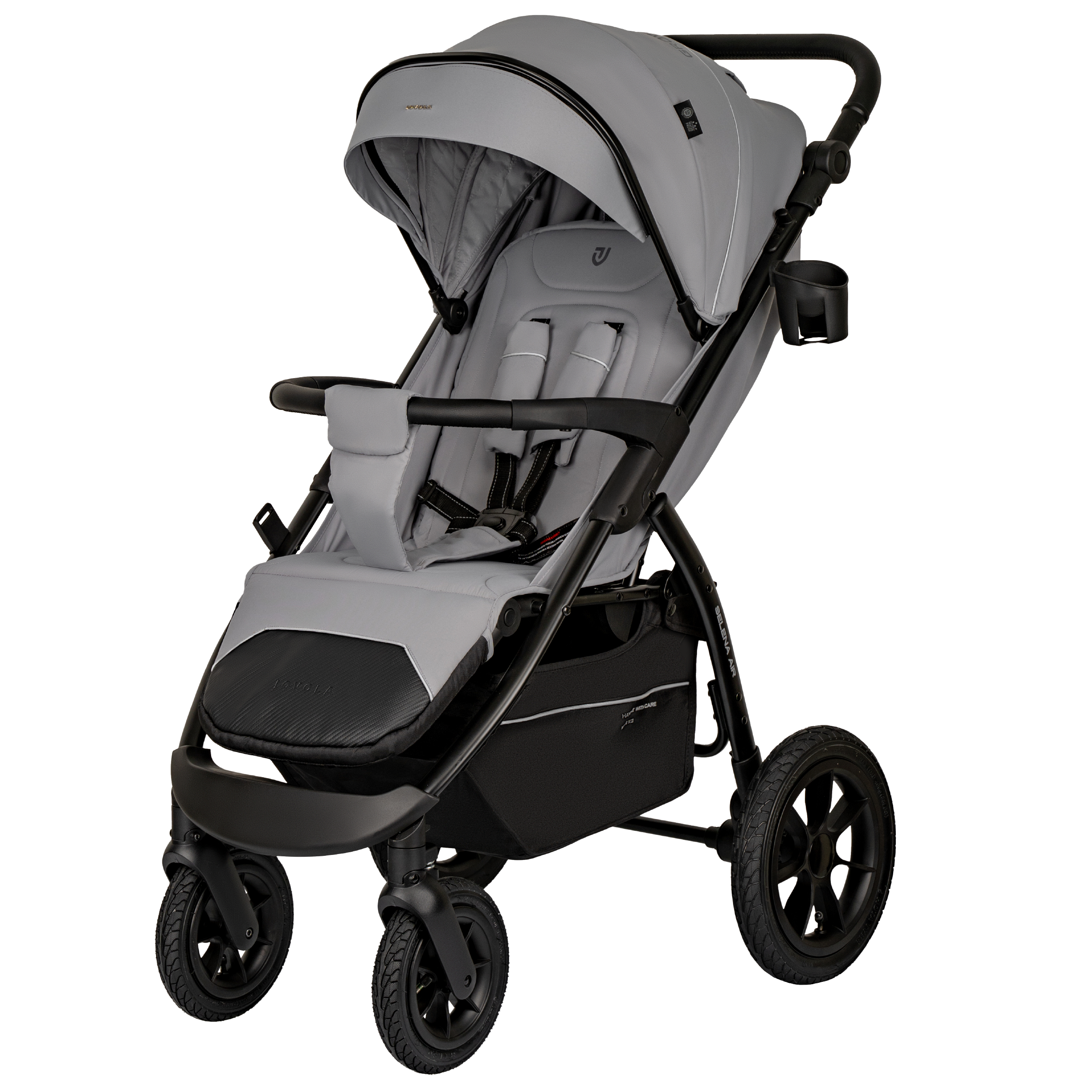 Коляска прогулочная JOVOLA SELENA Air 2025 с сумкой серый - фото 13
