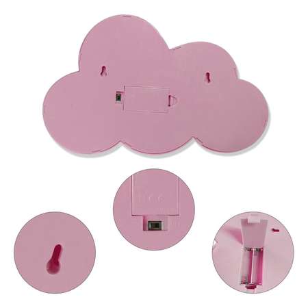 Ночник-светильник MINI-TOYS «Облачко» 11*LED лампочек розовый