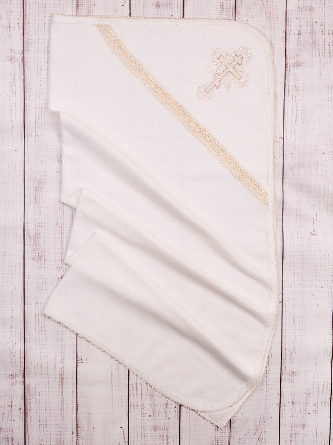 Пелёнка Совенок Дона крестильная трикотаж 80х80 см - фото 1