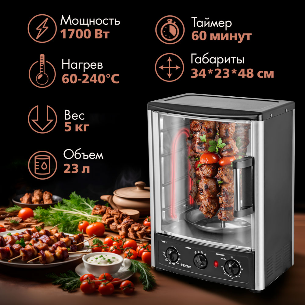 Электрический многофункциональный гриль ENDEVER Grillmaster-310 - фото 2