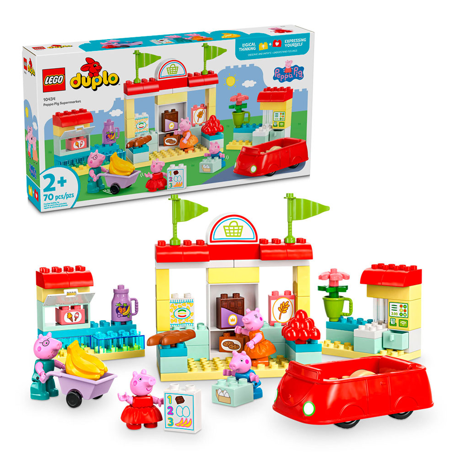 Конструктор LEGO DUPLO Свинка Пеппа: супермаркет 70 дет. - фото 1