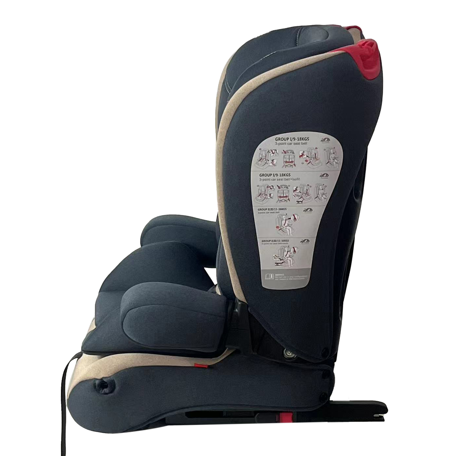 Автокресло Babyton Maverick Beige Isofix 1/2/3 (9-36 кг) - фото 12
