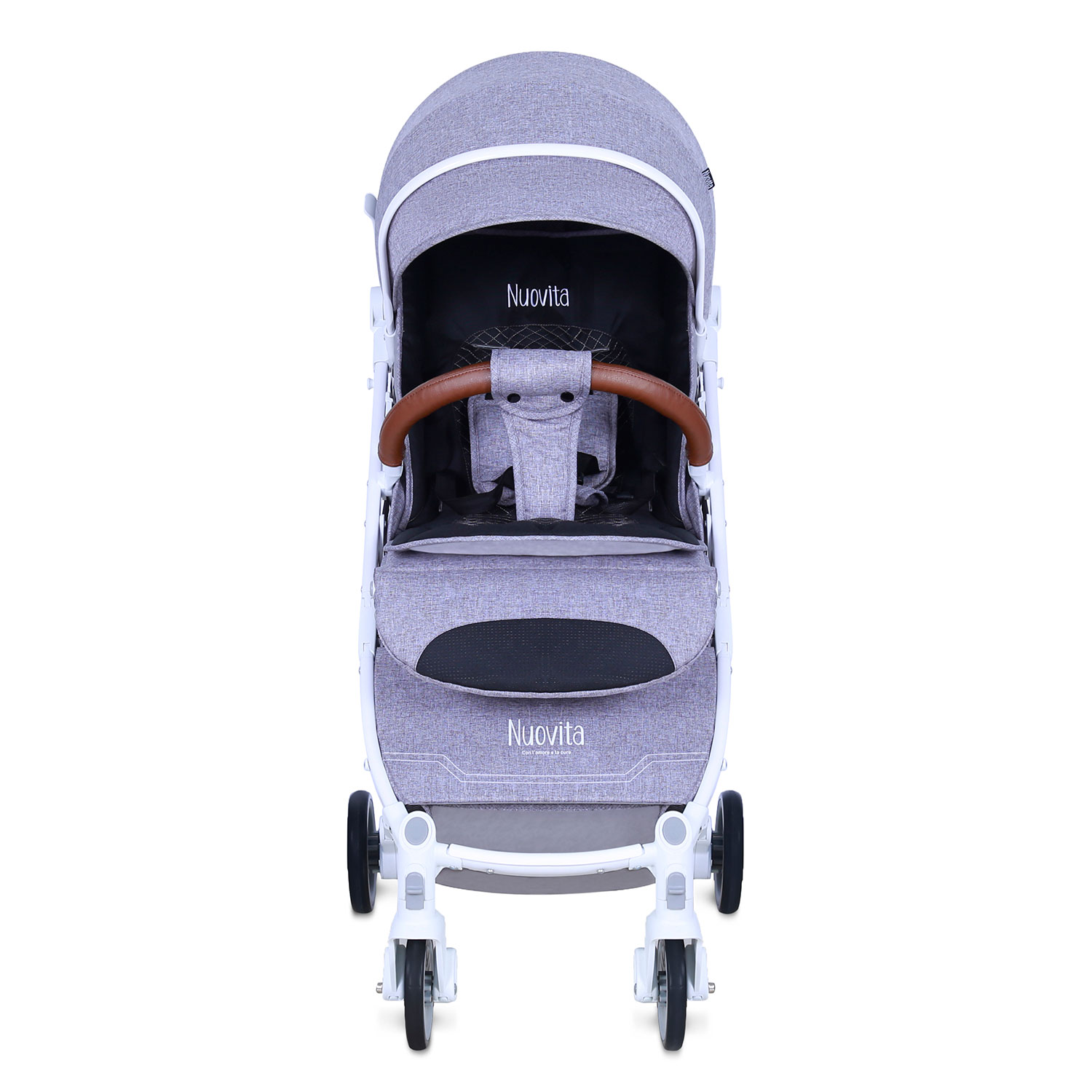 Коляска прогулочная Nuovita Giro Lux Grigio Bianco - фото 19