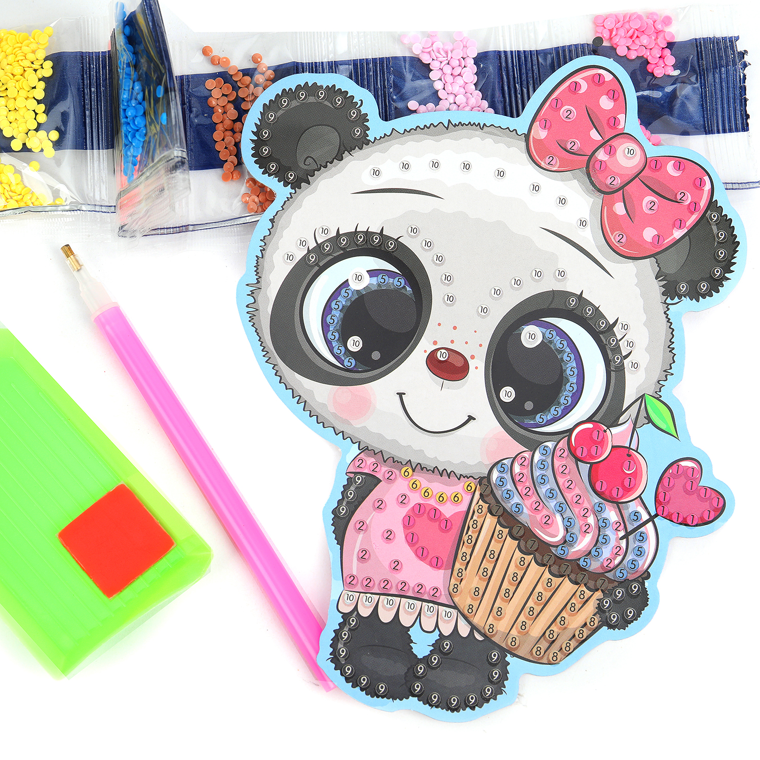 Алмазная мозаика Multiart Кошечка с шариком - фото 3