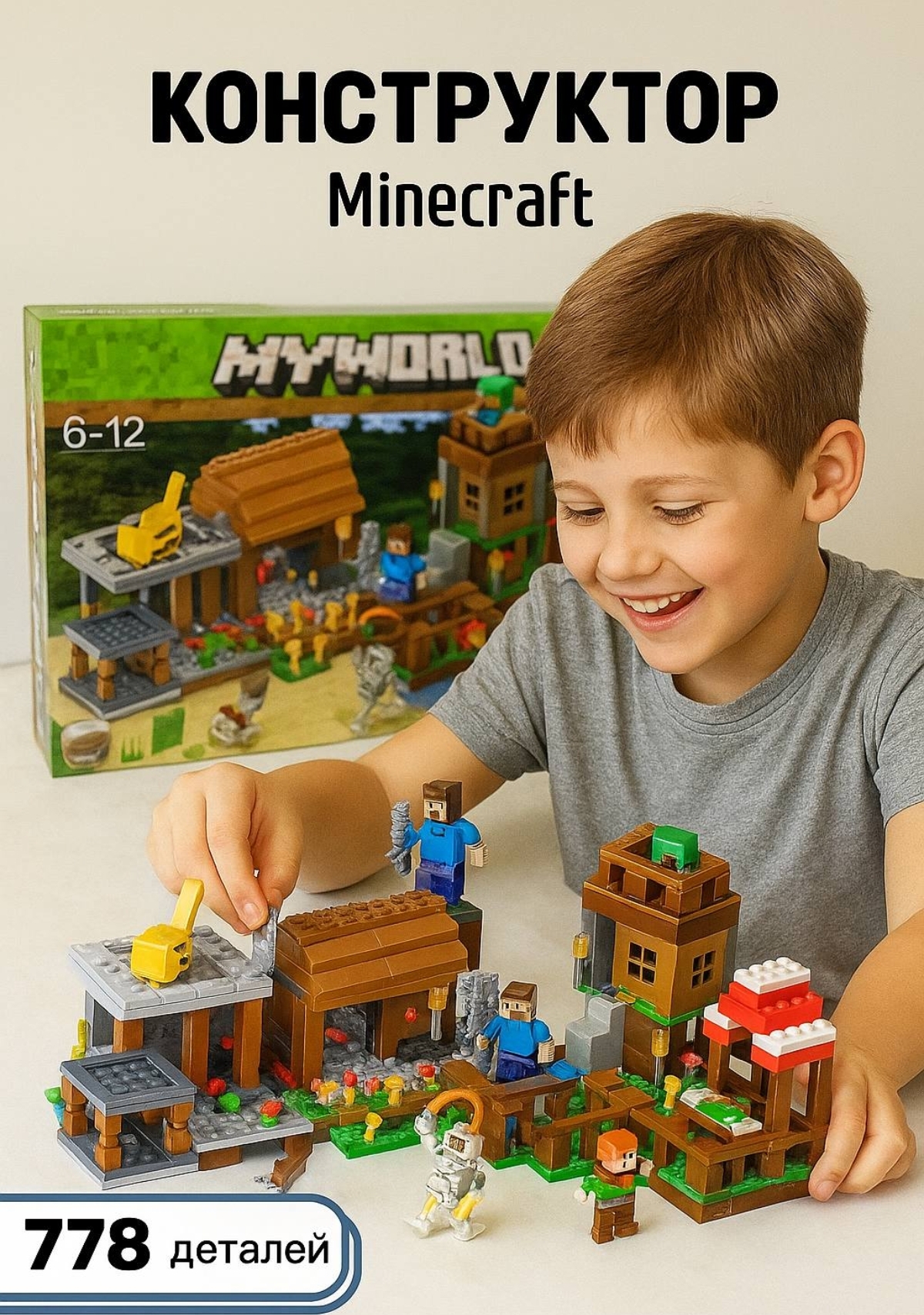 Конструктор BalaToys MyWorld Деревня 778 дет. - фото 1