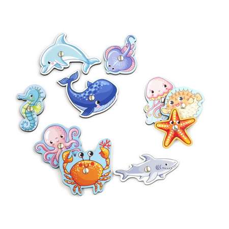 Развивающая игра WOODLANDTOYS Магнитная рыбалка «Морской» 062205