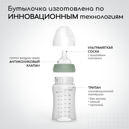 Бутылочка Miyoumi Anti-Colic 220 мл 1 шт.