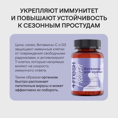 Комплекс витаминов 4fresh HEALTH для мужчин 90 шт