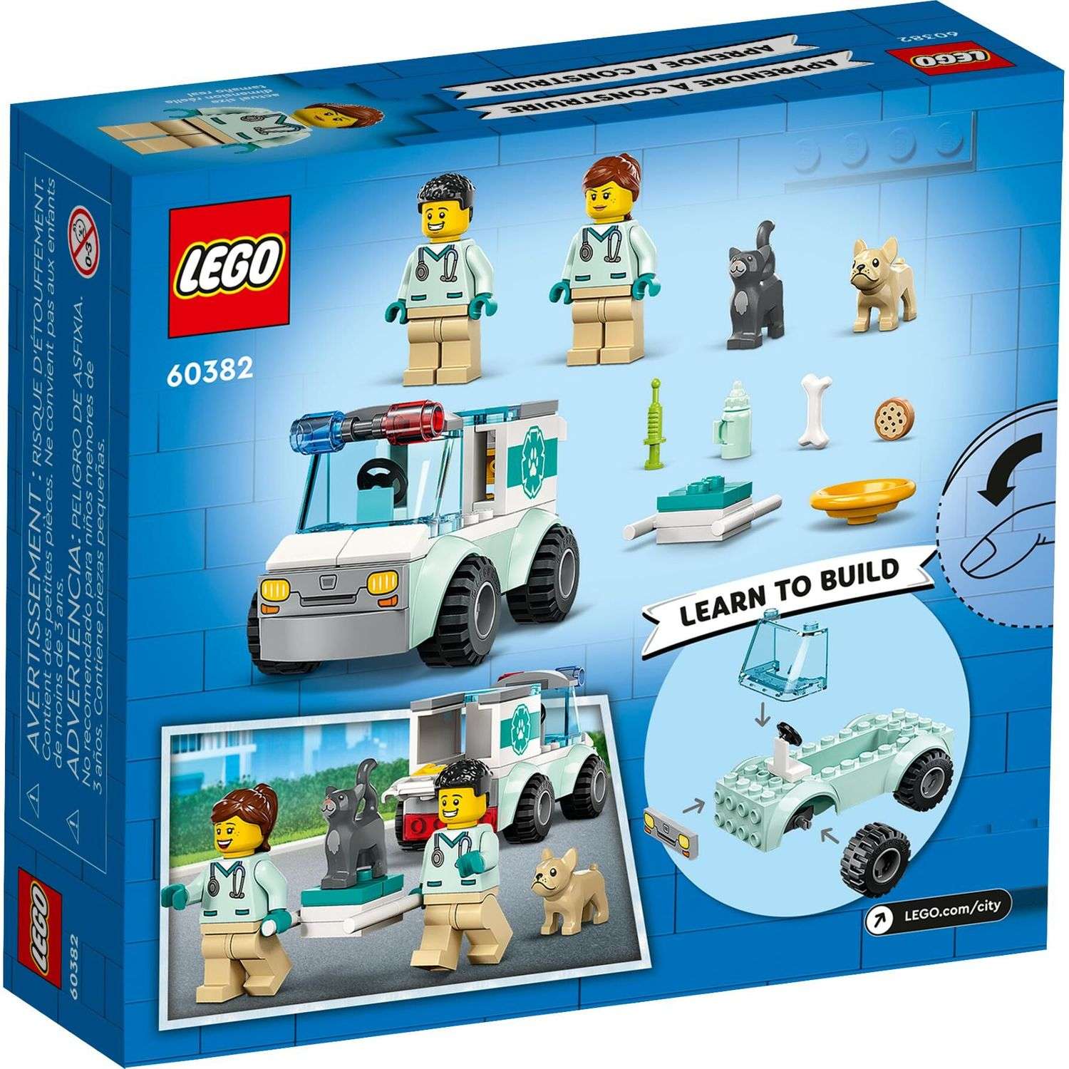 Конструктор LEGO City Спасательный фургон ветеринара 58 дет. - фото 7