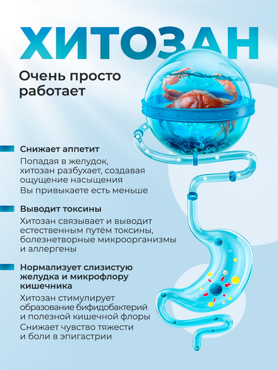 Хитозан 85% Доктор Море для похудения 120 капсул - фото 3