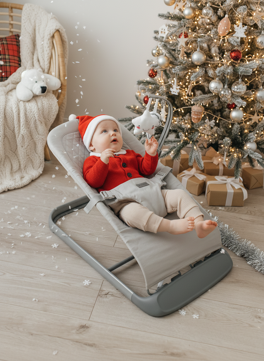 Шезлонг BabyRox Comfort серый - фото 1