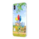 Силиконовый чехол Mcover для смартфона Apple iPhone XS Max Союзмультфильм Воздушные шарики