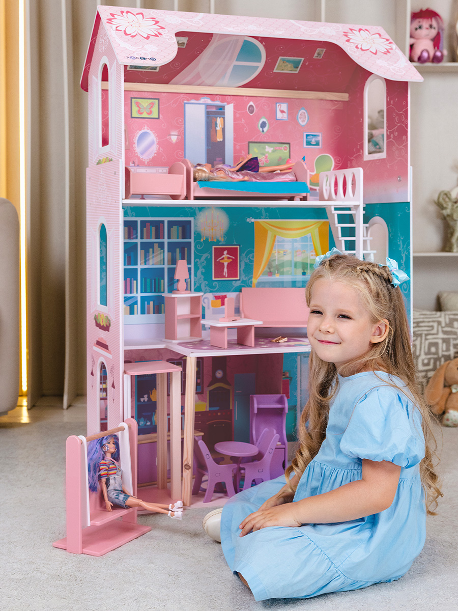 Домик для кукол PAREMO 121 см с мебелью PD315-01 - фото 4