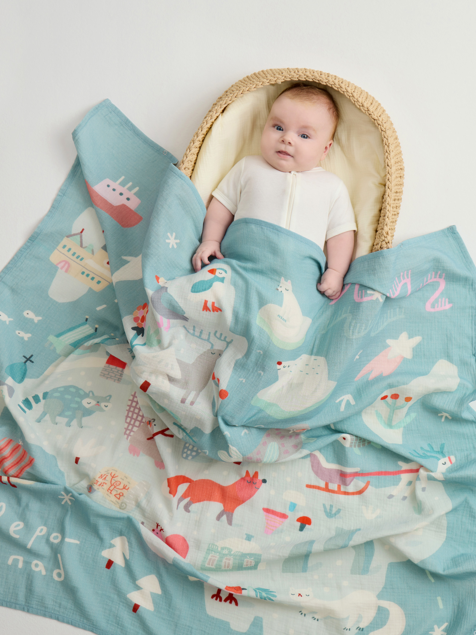 Пелёнка BUBA KIDS Северо-Запад муслин 115х115 см 1 шт. - фото 1