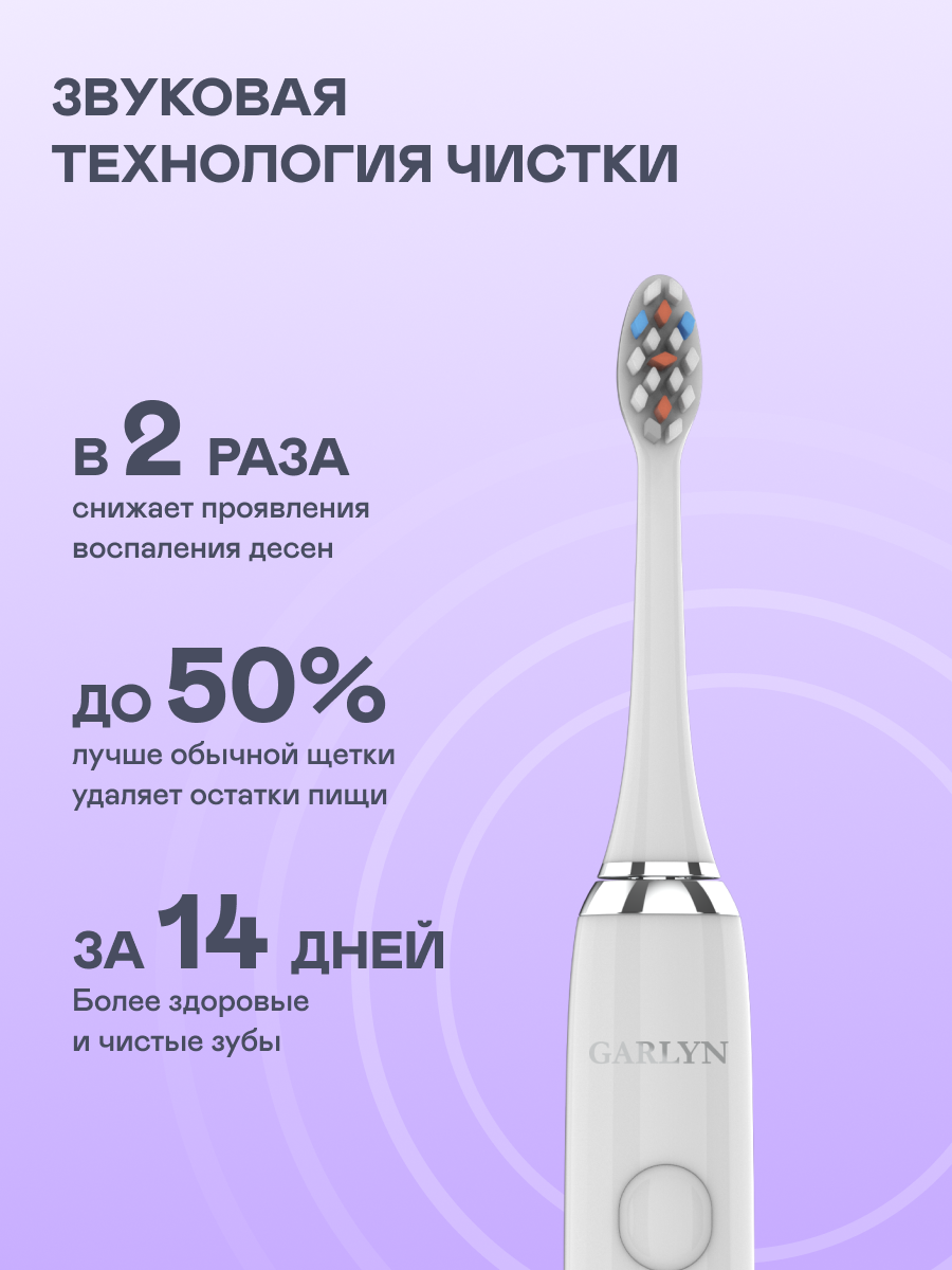 Зубная щетка ультразвуковая GARLYN 1 шт. - фото 2