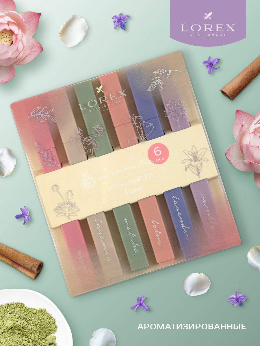 Текстовыделители Lorex Stationery 6 цв. - фото 1