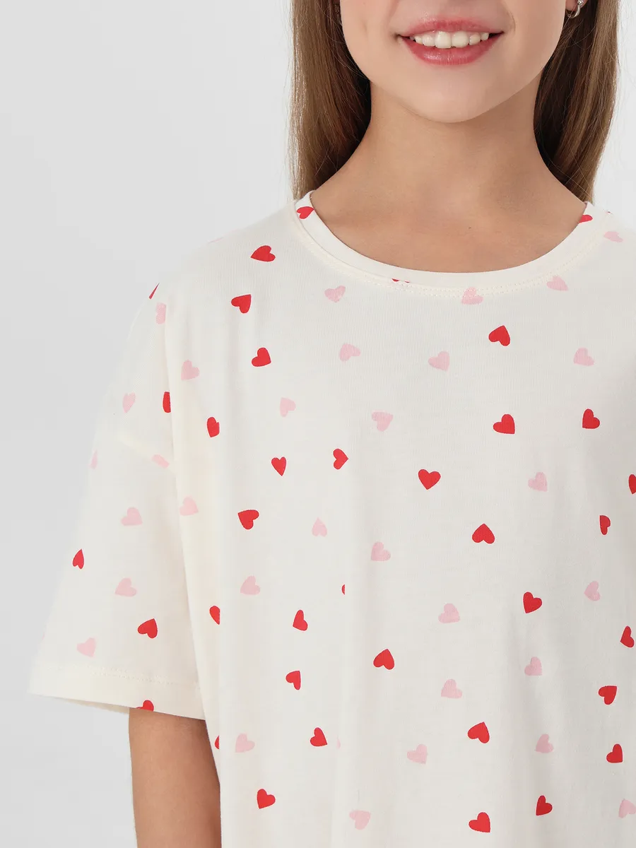 Сорочка ночная Mark Formelle (Марк Формэль) 577717/сердечки на молоке - фото 3