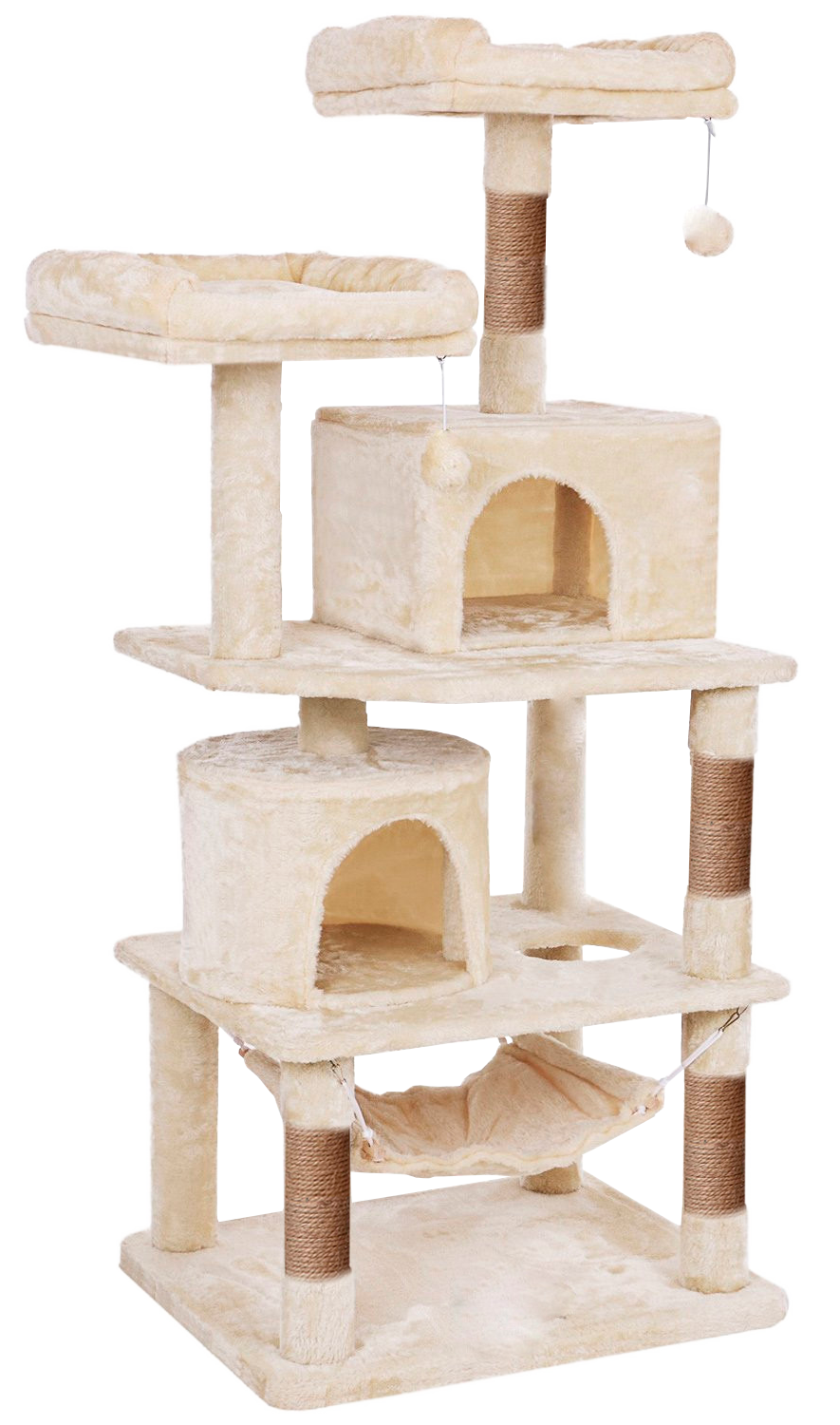 Игровой комплекс для кошек дом Pet БМФ Бежевый - фото 1