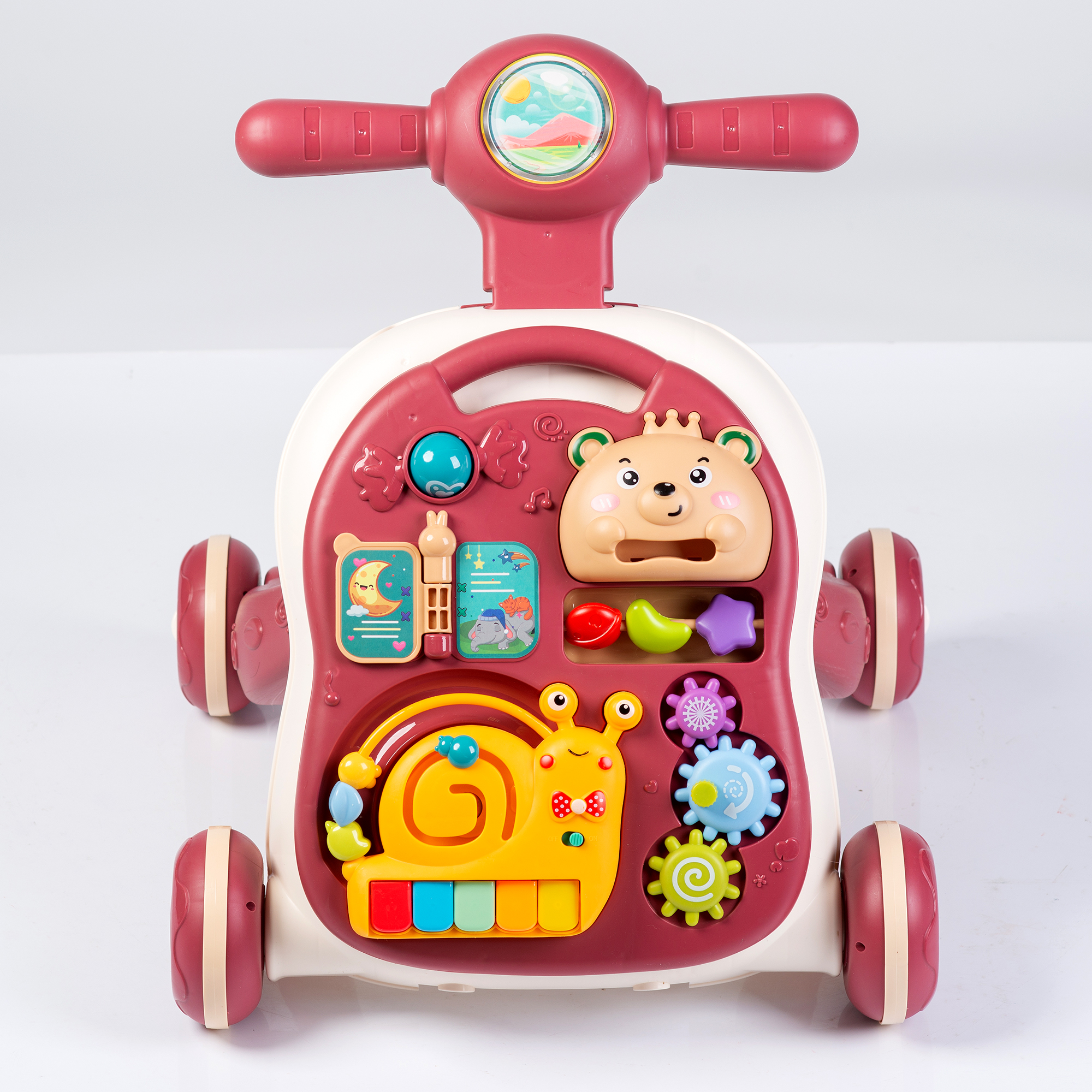 Каталка Babyhit с ручкой коричневый - фото 13