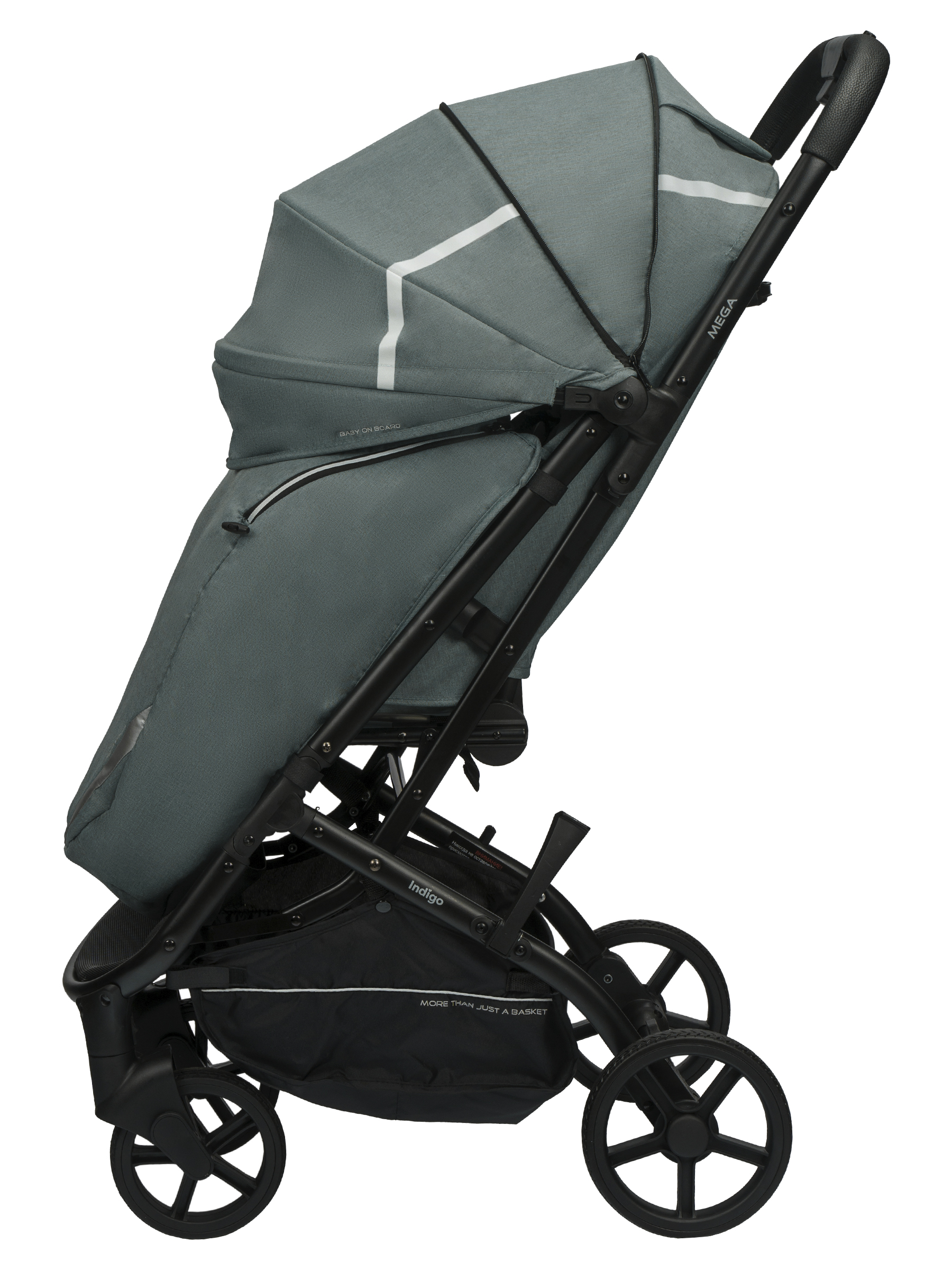 Коляска прогулочная Indigo Mega зеленый - фото 13