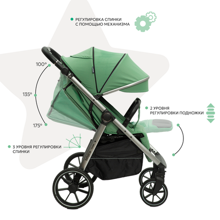 Коляска прогулочная Babyton Cruise Green