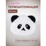 Термоаппликация Hobby Pro Заплатка на одежду термоклеевая Панда 6,3х8 см