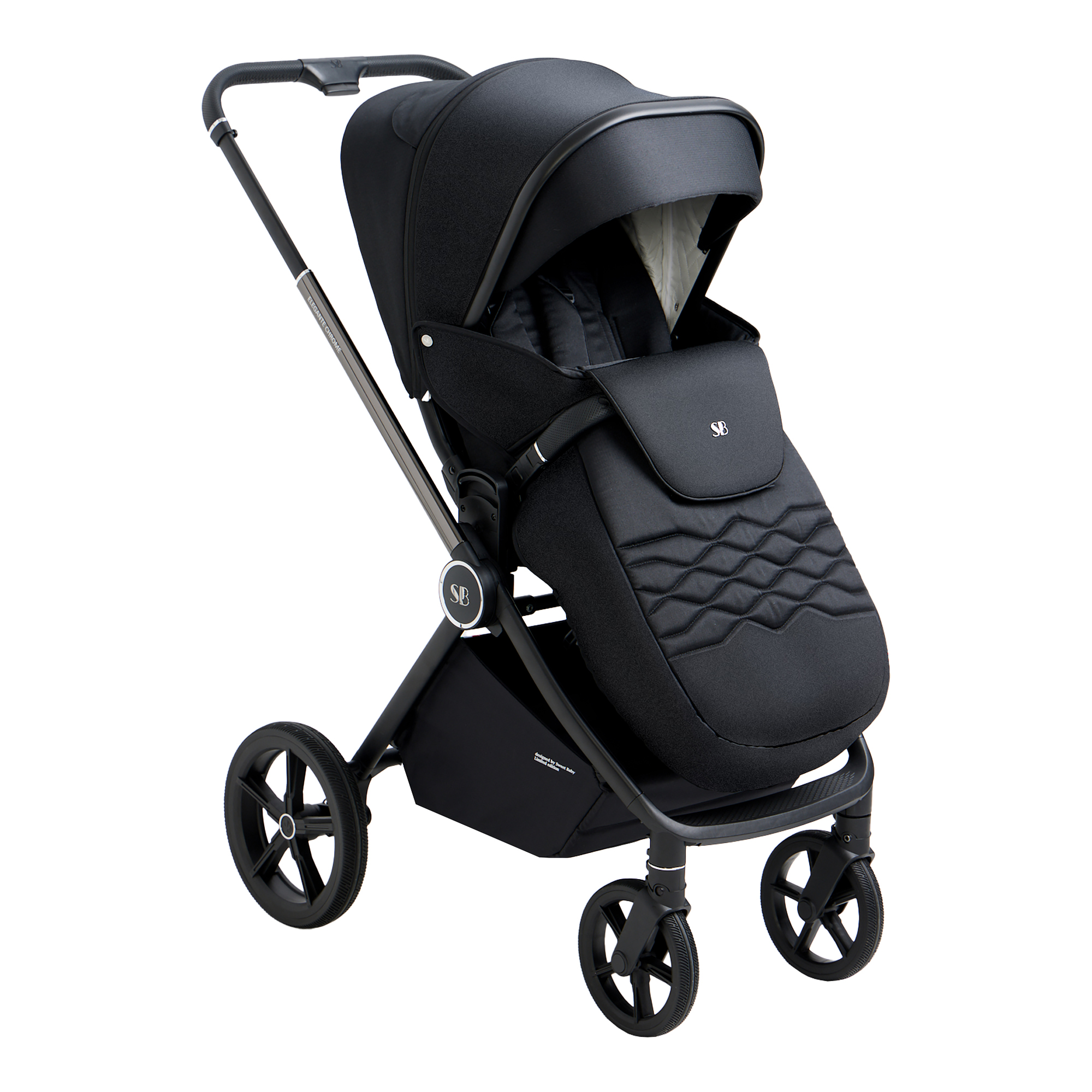 Коляска 3в1 Sweet Baby Elegante Chrome Black черный - фото 55