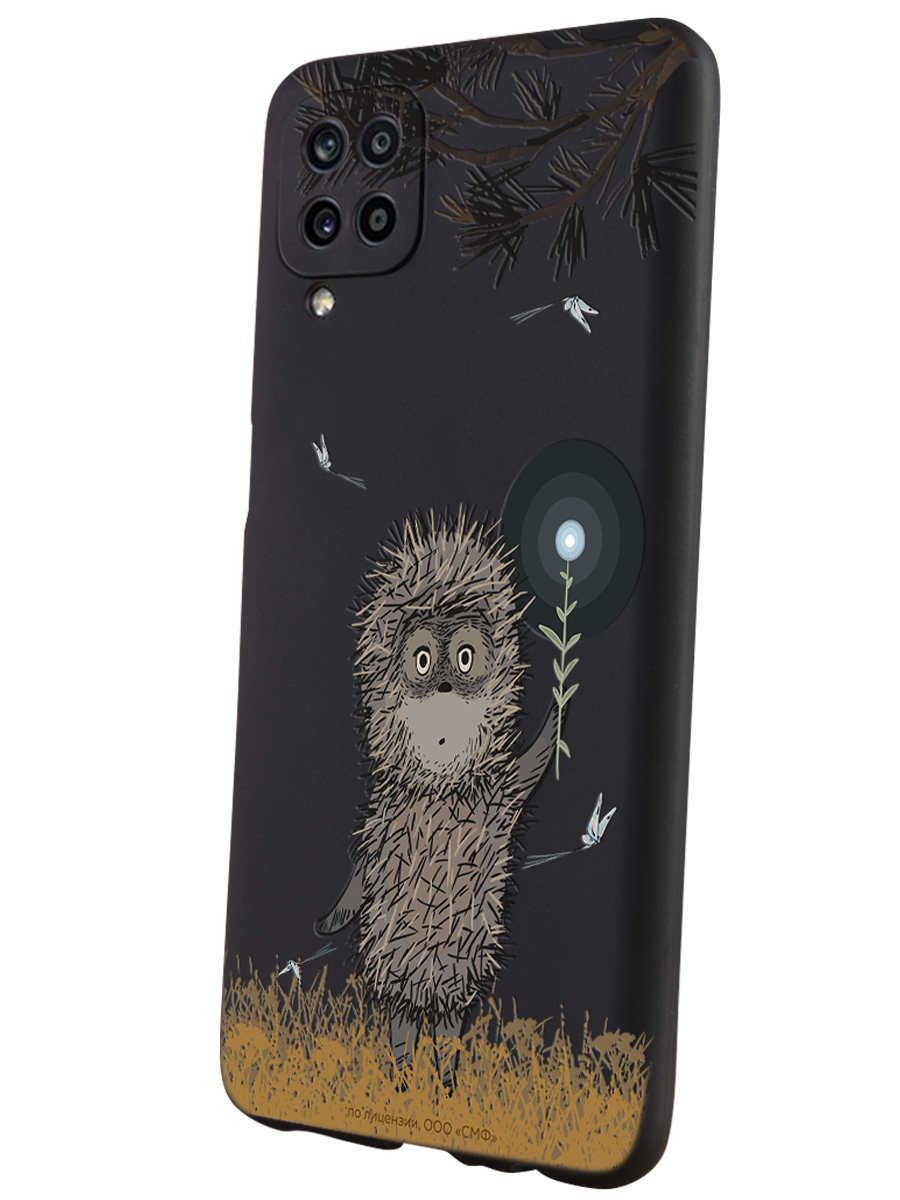 Силиконовый чехол Mcover для смартфона Samsung A12 Союзмультфильм Ежик в тумане и фонарик - фото 1