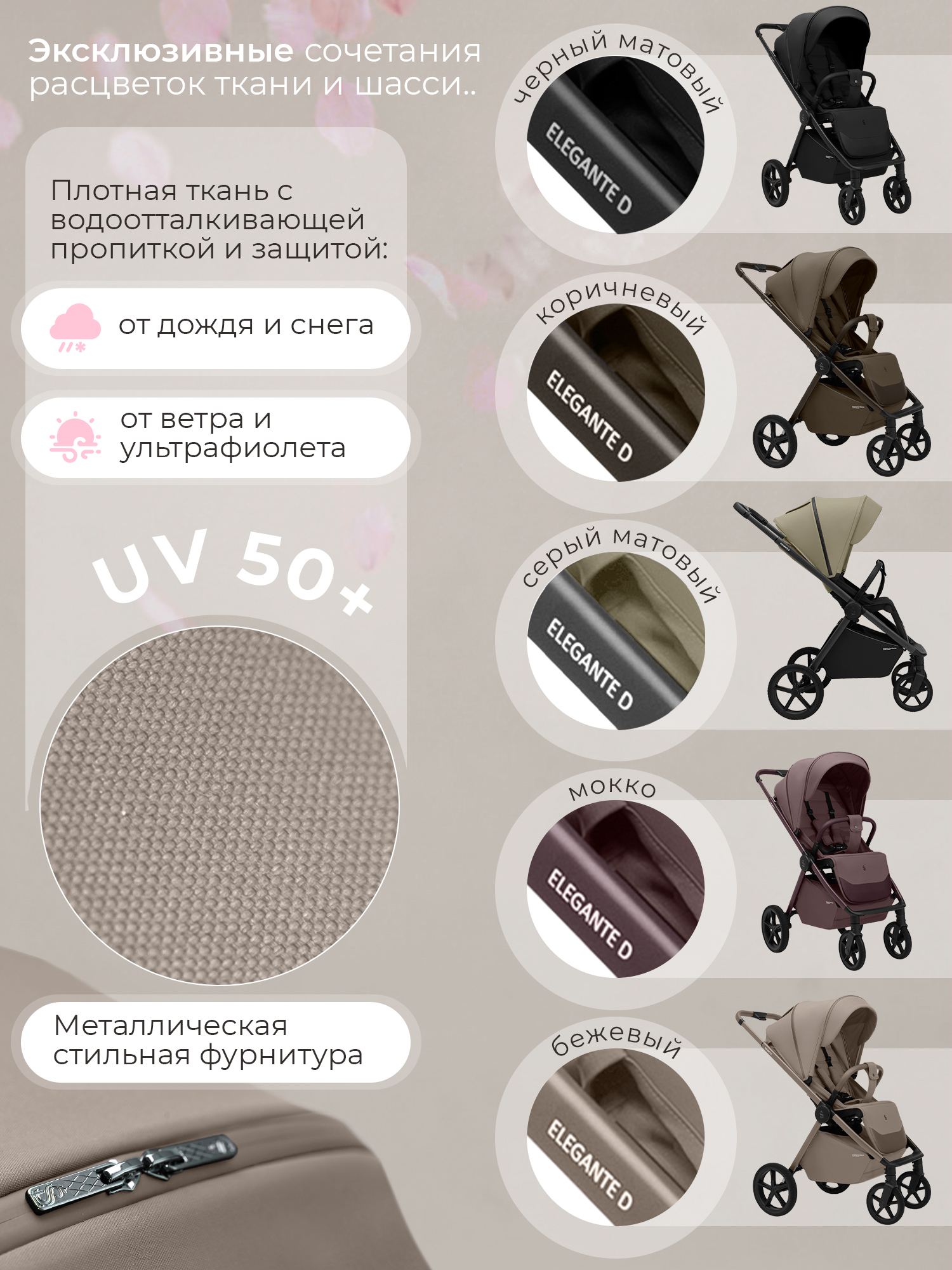Коляска прогулочная Sweet Baby Elegante D Beige Neo бежевый - фото 2